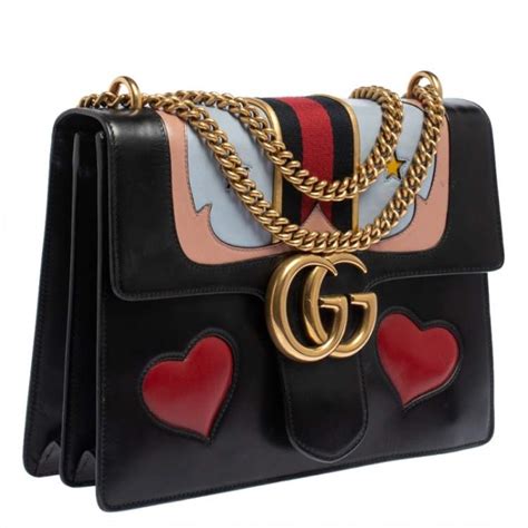 gucci marmont bag with hearts|Gucci Marmont bag used.